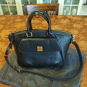 Dooney & Bourke Black Pebble Leather Satchel
